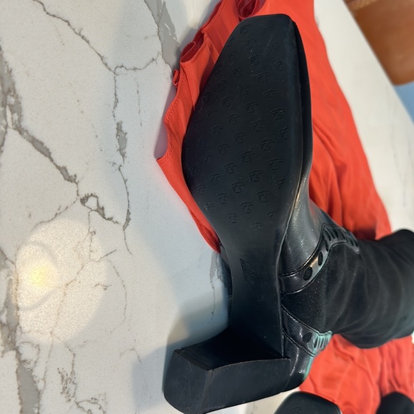 Black Vegan Leather Franco Sarto Boots - Picture 5 of 5